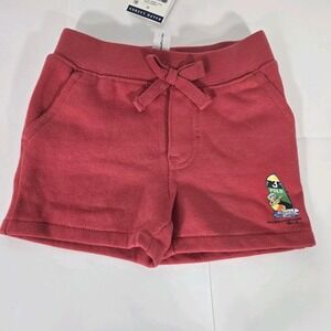 Polo Ralph Lauren‎ Girl Shorts Bear Surfer Red Size 3M NWT